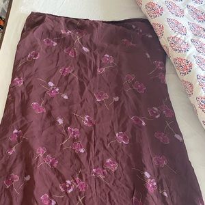 Purple floral maxi skirt